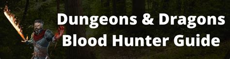 DnD 5E Blood Hunter Guide .